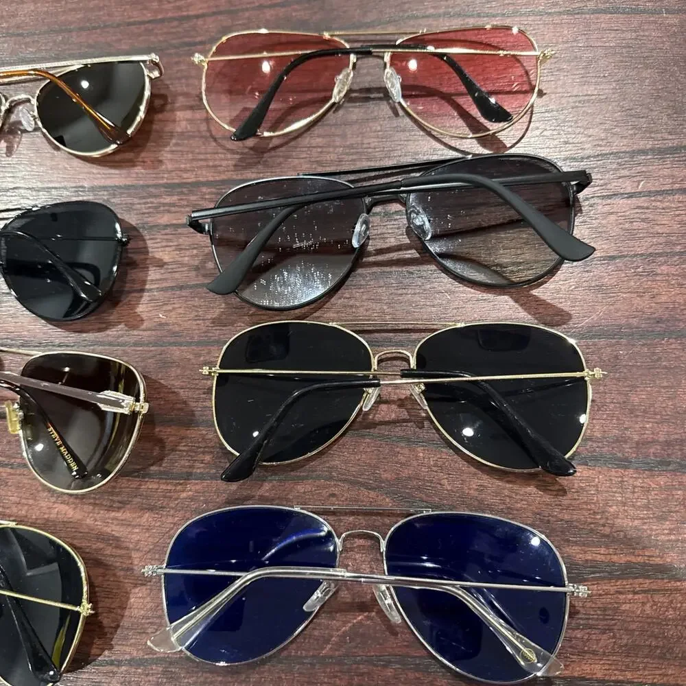 Lot Of 12 Unbranded Aviator Sunglasses Unisex Mens Women’s E29